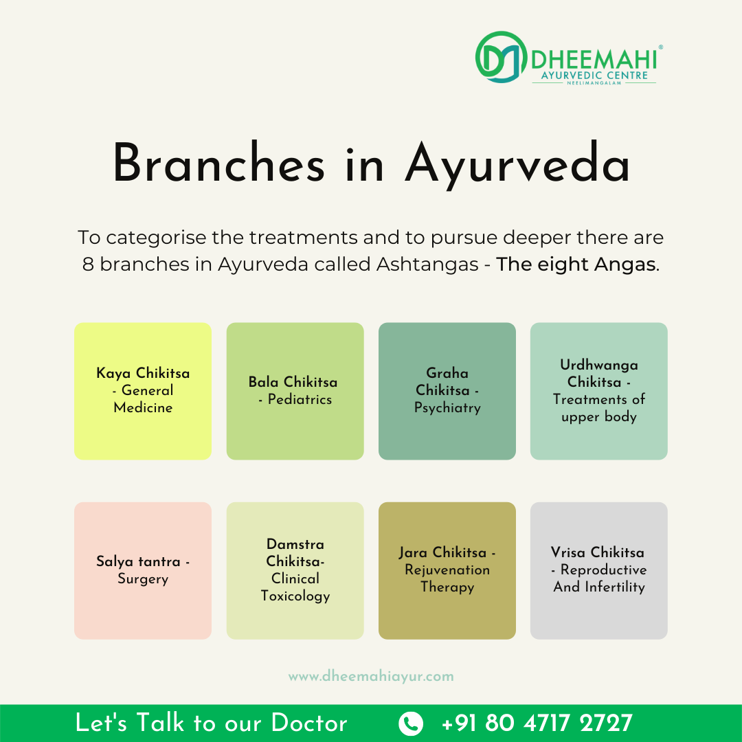 Branches in Ayurveda